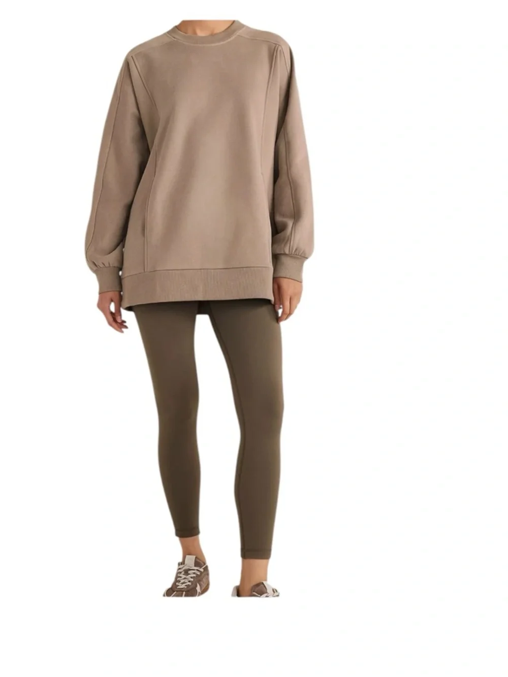 Haven Well Within Taupe Relaxed Crewneck Sweatshirt - Picture 3 of 6